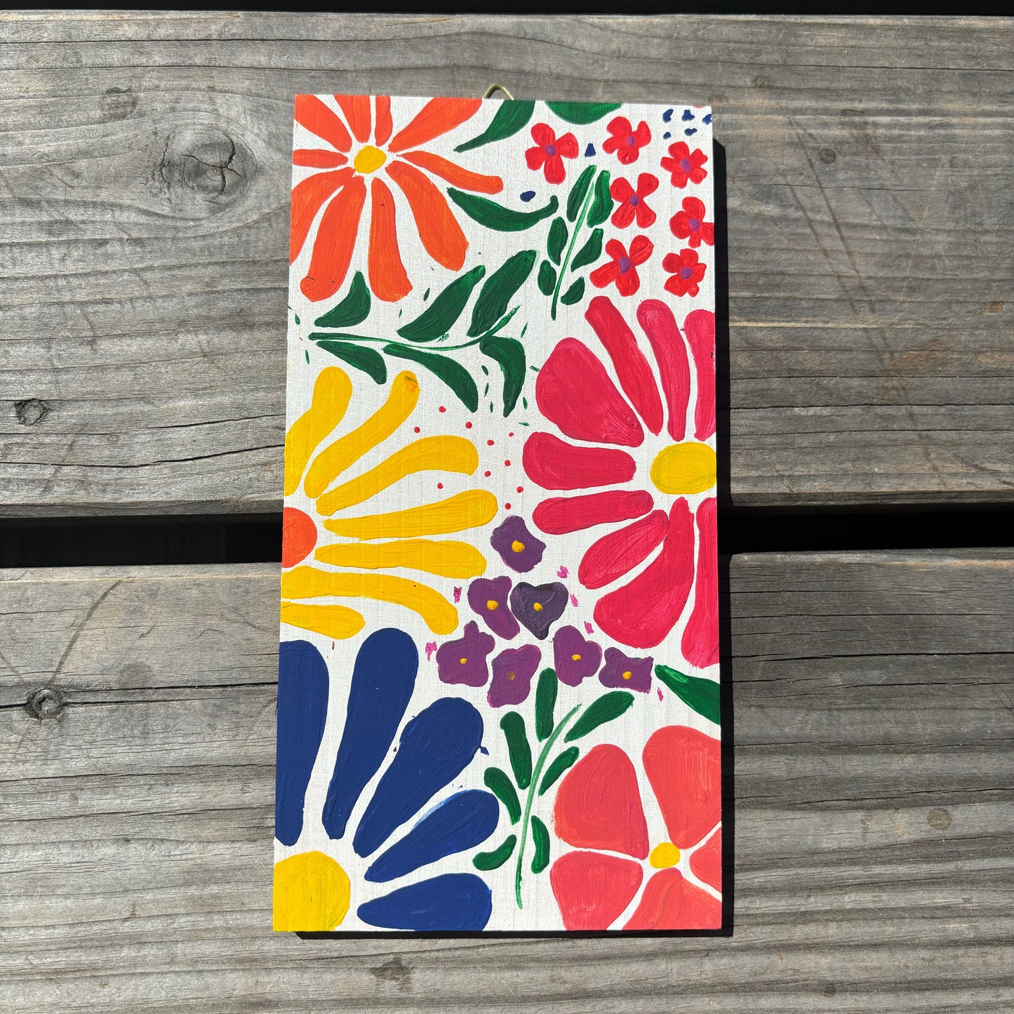 Handgemaltes Bild mit Blumen