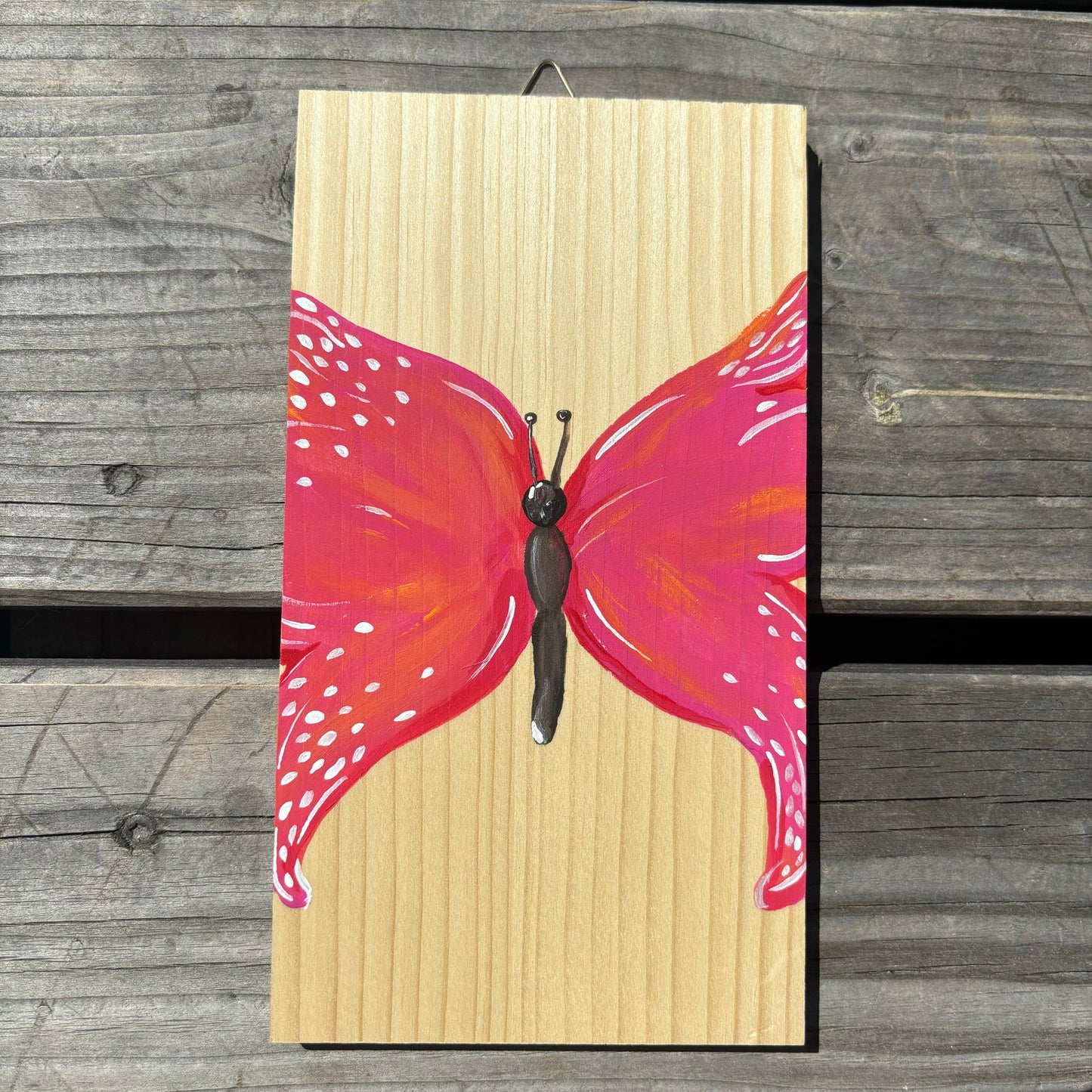 Schmetterlingsbild aus Acrylfarbe