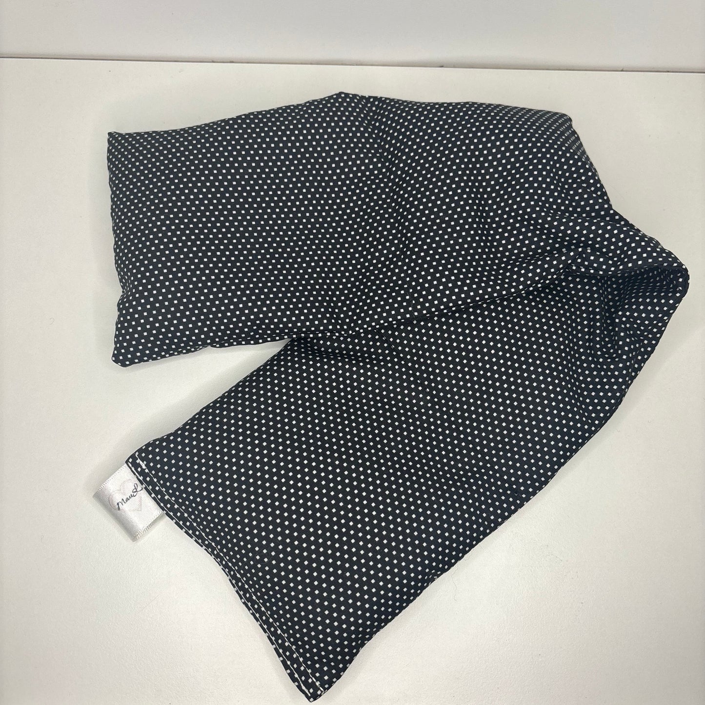 Langes Kirschkern-Kissen Schwarz