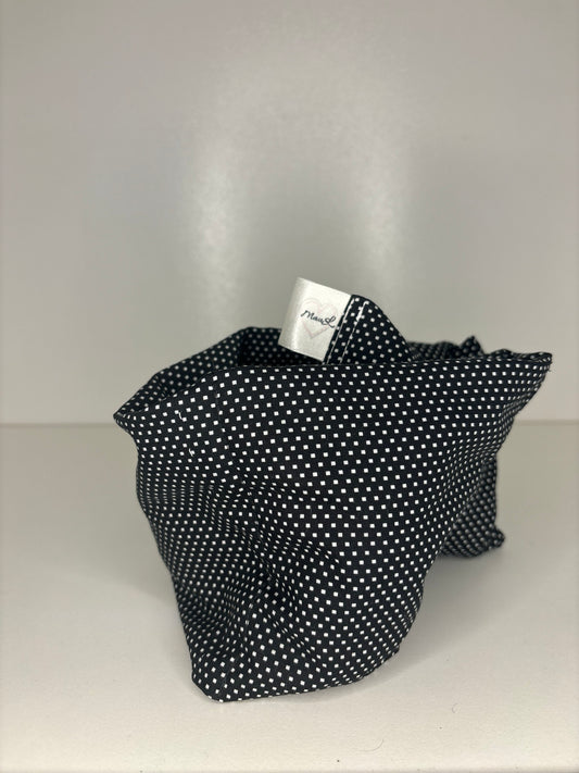 Langes Kirschkern-Kissen Schwarz